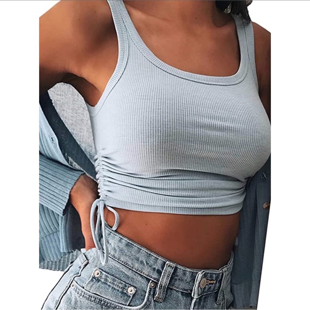 ★ Out of The Blue Ribbed Tank Top ★